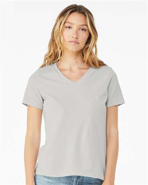 Women’s Relaxed Jersey V-Neck Tee - SuperDTF Print Blank Clothing and Accessories