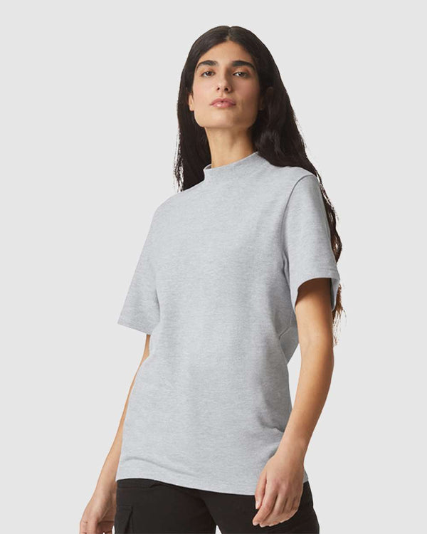 American Apparel 1PQ Heather Grey - Model side