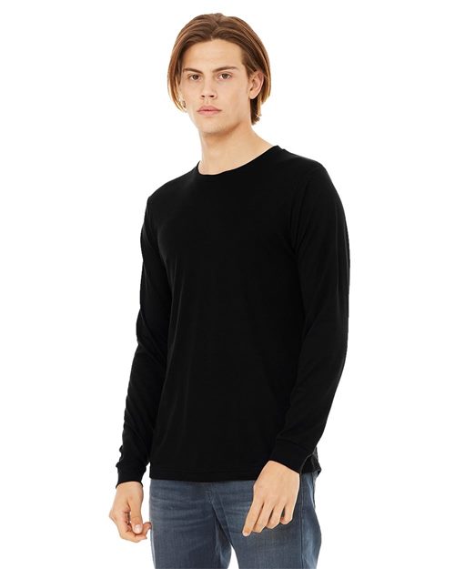 Jersey Long Sleeve Tee - Ash - SuperDTF Print Blank Clothing and Accessories