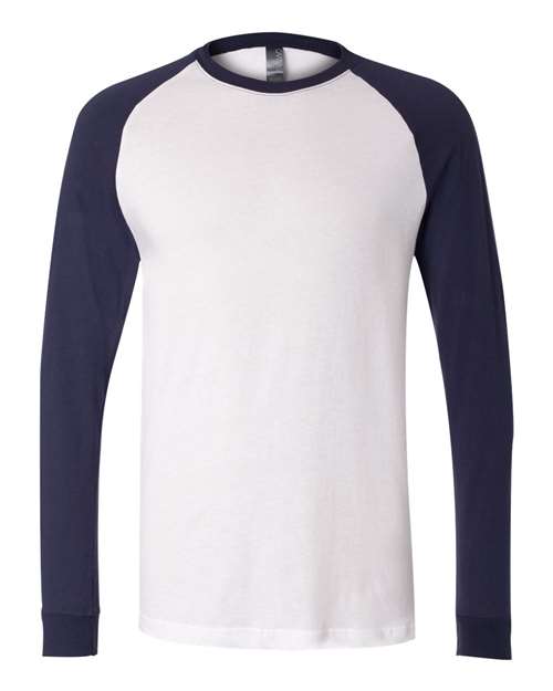 Long Sleeve Jersey Baseball Tee - SuperDTF Print Blank Clothing and Accessories