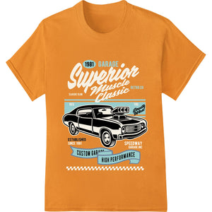 1981 Garage: Vintage Muscle Car Graphic Tee Design - SUPERDTF - DTF Prints - DTF Transfers - Custom DTF Prints