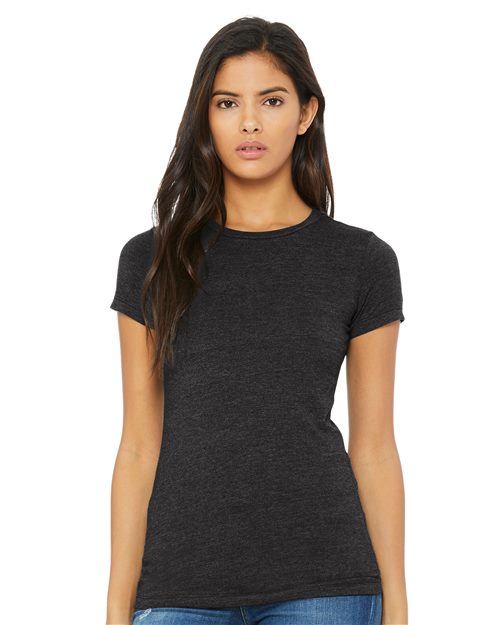 Women's Slim Fit Tee - Asphalt - SuperDTF Print Blank Clothing and Accessories