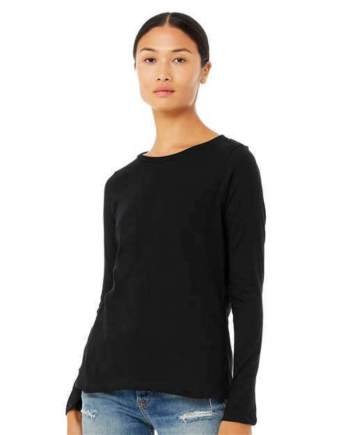 Women’s Relaxed Jersey Long Sleeve Tee - SuperDTF Print Blank Clothing and Accessories