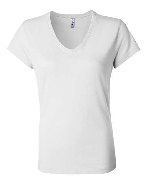 Women’s Jersey V-Neck Tee - SuperDTF Print Blank Clothing and Accessories