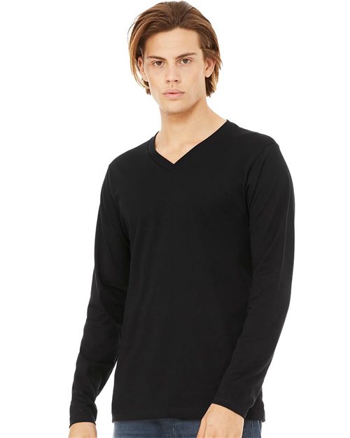 Long Sleeve V-Neck Tee - SuperDTF Print Blank Clothing and Accessories