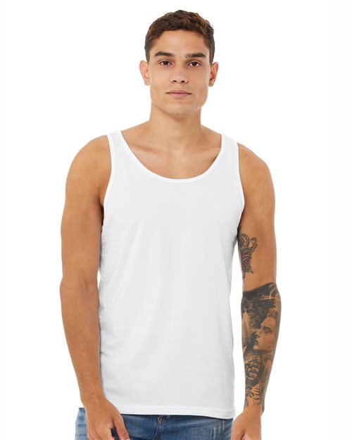 Jersey Tank - Ash - SuperDTF Print Blank Clothing and Accessories