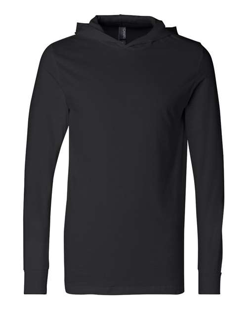 Jersey Hooded Long Sleeve Tee - SuperDTF Print Blank Clothing and Accessories