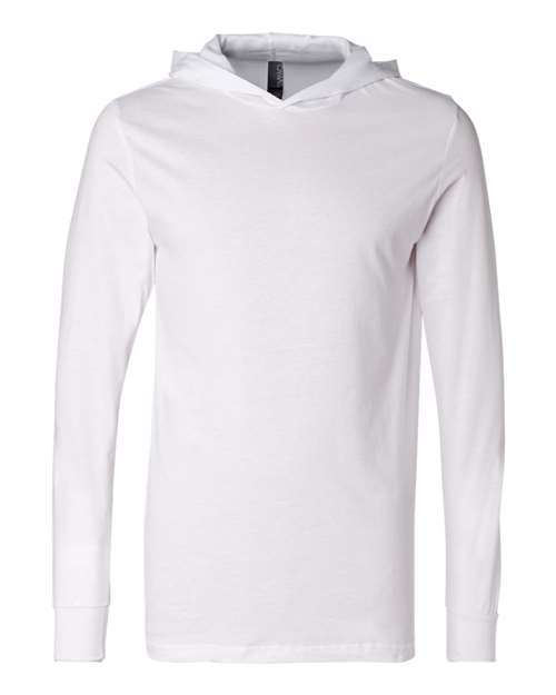 Jersey Hooded Long Sleeve Tee - SuperDTF Print Blank Clothing and Accessories