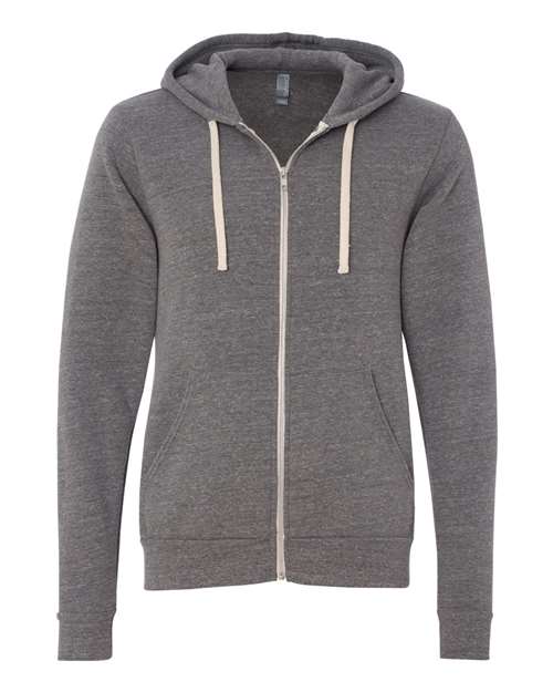 Triblend Sponge Fleece Full-Zip Hoodie - SuperDTF Print Blank Clothing and Accessories