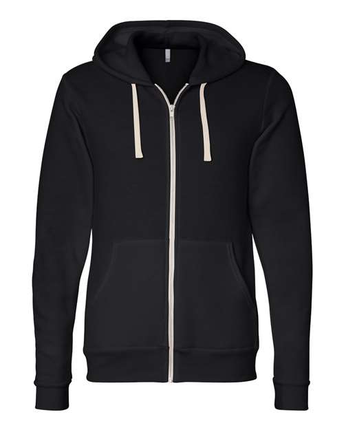 Triblend Sponge Fleece Full-Zip Hoodie - SuperDTF Print Blank Clothing and Accessories