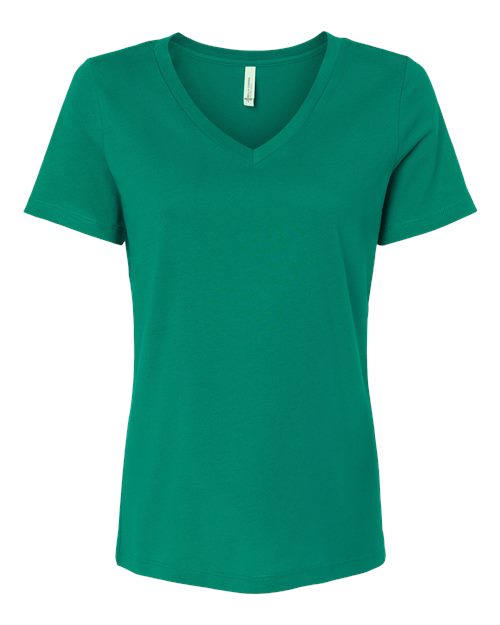 Women’s Relaxed Jersey V-Neck Tee - SuperDTF Print Blank Clothing and Accessories