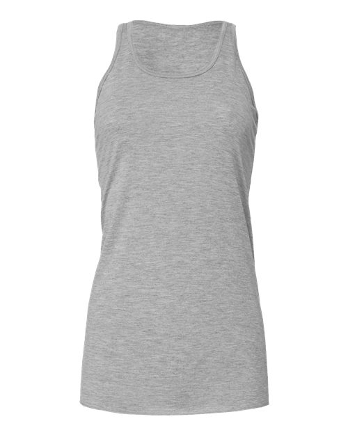 Women's Flowy Racerback Tank - Athletic Heather - SuperDTF Print Blank Clothing and Accessories