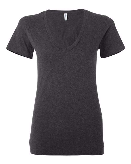 Women’s Jersey Deep V-Neck Tee - SuperDTF Print Blank Clothing and Accessories