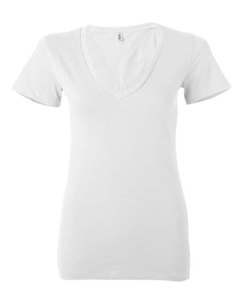 Women’s Jersey Deep V-Neck Tee - SuperDTF Print Blank Clothing and Accessories