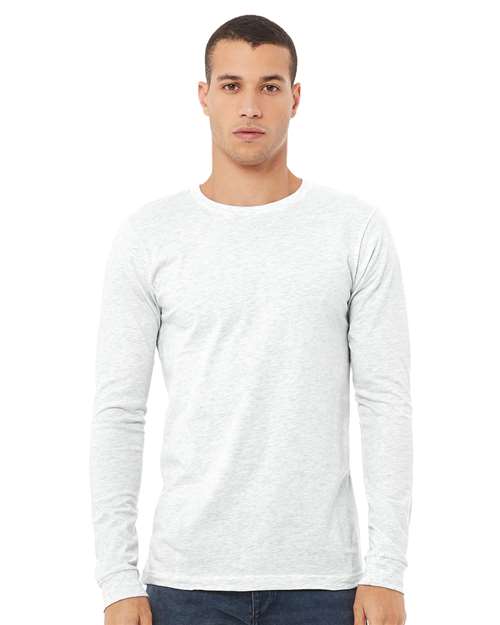 Jersey Long Sleeve Tee - Ash - SuperDTF Print Blank Clothing and Accessories