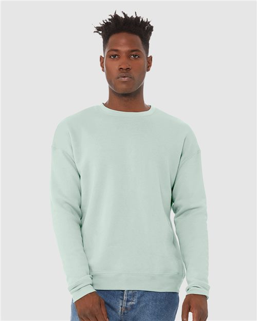 Sponge Fleece Drop Shoulder Crewneck Sweatshirt - Asphalt - SuperDTF Print Blank Clothing and Accessories