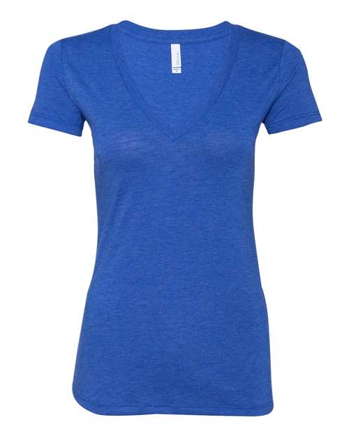 Women’s Triblend Deep V-Neck Tee - SuperDTF Print Blank Clothing and Accessories