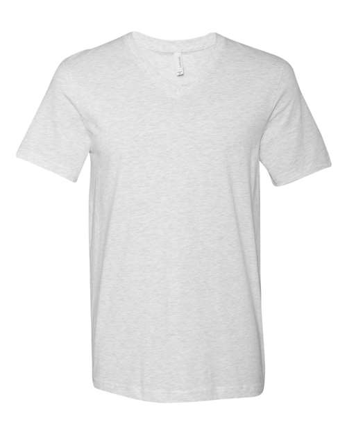 Jersey V-Neck Tee - Ash - SuperDTF Print Blank Clothing and Accessories