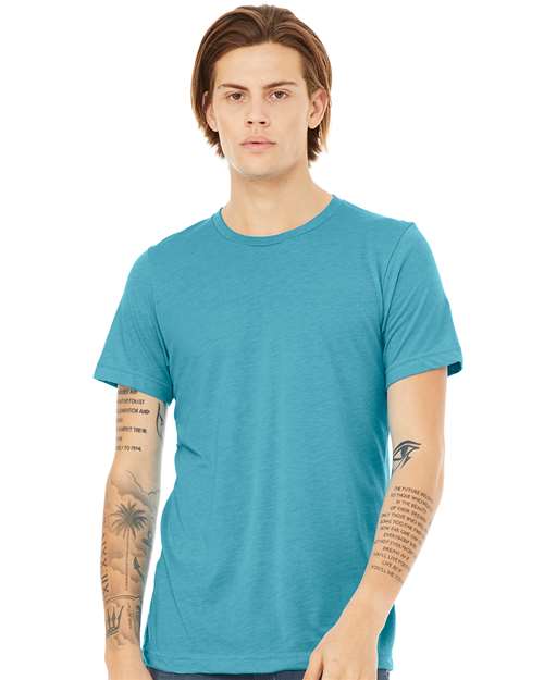 Triblend Tee - Aqua Triblend - SuperDTF Print Blank Clothing and Accessories