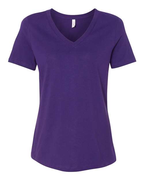 Women’s Relaxed Jersey V-Neck Tee - SuperDTF Print Blank Clothing and Accessories