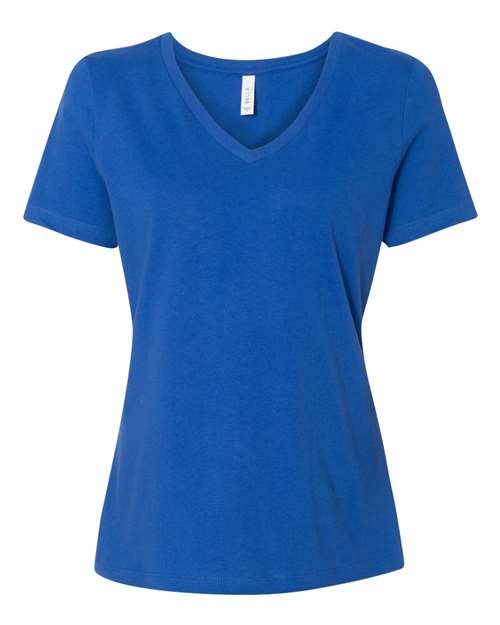 Women’s Relaxed Jersey V-Neck Tee - SuperDTF Print Blank Clothing and Accessories