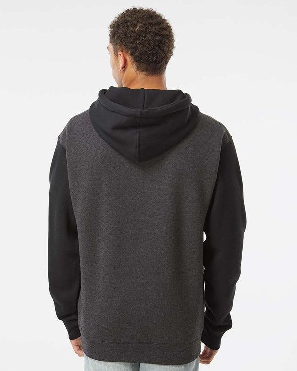 Independent Trading Co. IND4000 Charcoal Heather/ Black - Model back