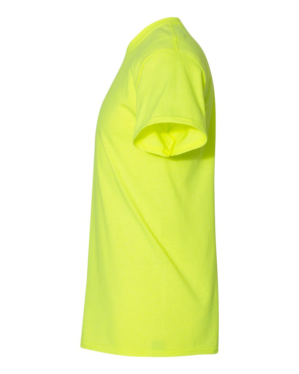 Gildan 8000 Safety Green - Direct side