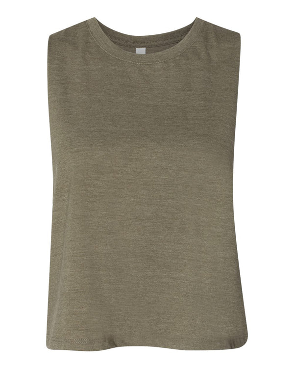 BELLA + CANVAS 6682 Heather Olive - Front