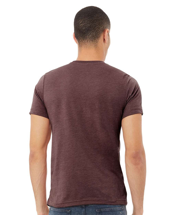 BELLA + CANVAS 3001CVC Heather Maroon - Model back