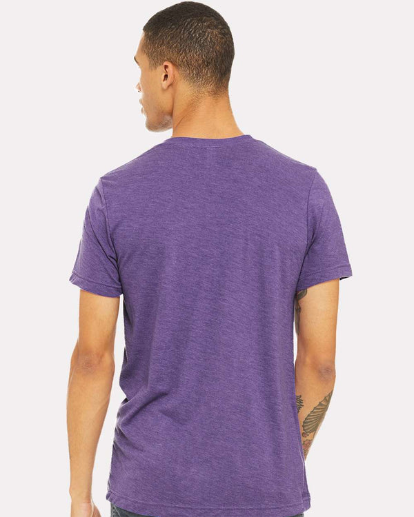 BELLA + CANVAS 3001CVC Heather Team Purple - Model back