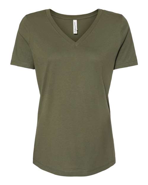 Women’s Relaxed Jersey V-Neck Tee - SuperDTF Print Blank Clothing and Accessories