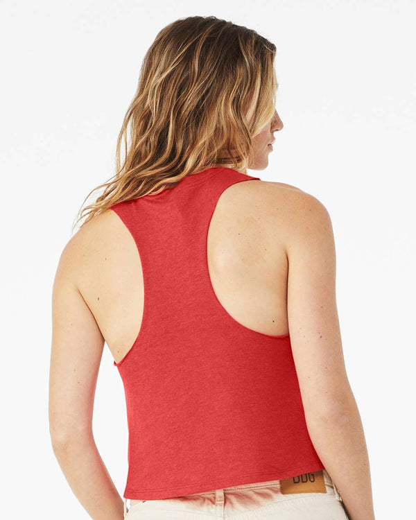 BELLA + CANVAS 6682 Heather Red - Model back