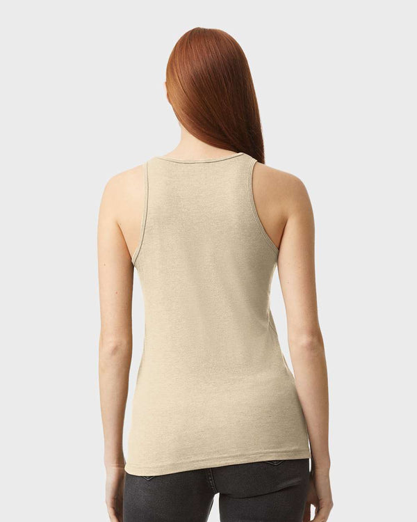 American Apparel 101CVC Heather Bone - Model back