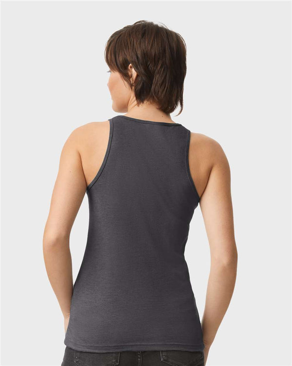 American Apparel 101CVC Heather Charcoal - Model back