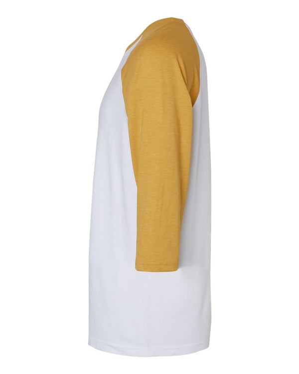 American Apparel 2003CVC White/ Heather Mustard - Direct side