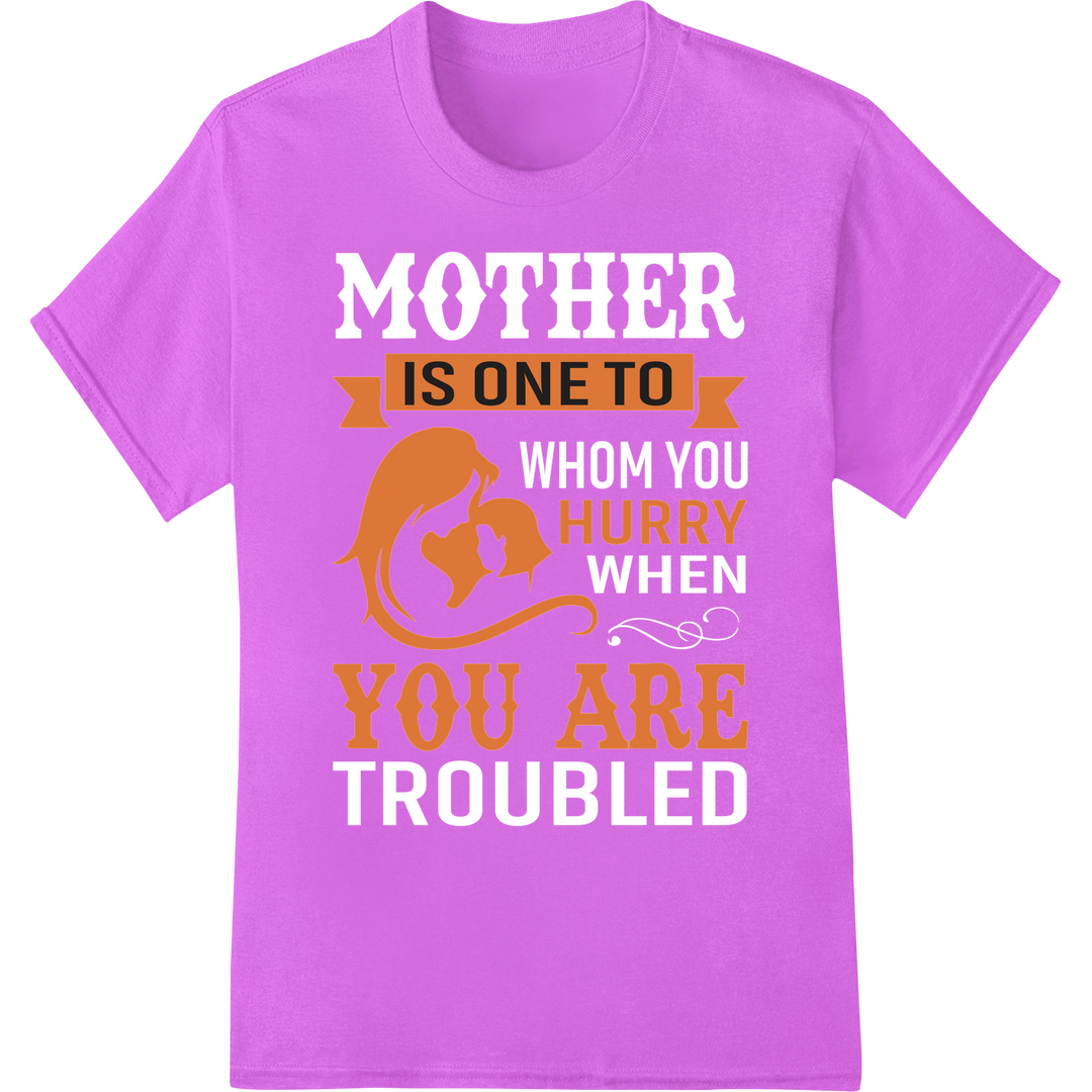 Heartfelt 'Is One To Hurry You Are' Mother's Day DTF Print on purple shirt - SUPERDTF-DTF Prints-DTF Transfers-Custom DTF Prints