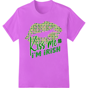 Expert custom print solutions craftsmanship on Kiss Me I'm Irish: Shamrock Typography St. Patrick's Day