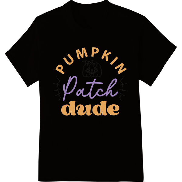 Adorable "Pumpkin Patch Dude" Halloween DTF Print Transfer showcasing advanced innovative apparel printing technology