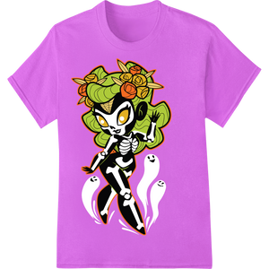 Personalized apparel decoration design for Spooky Skeleton Dancer - Halloween DTF Print Heat Transfer