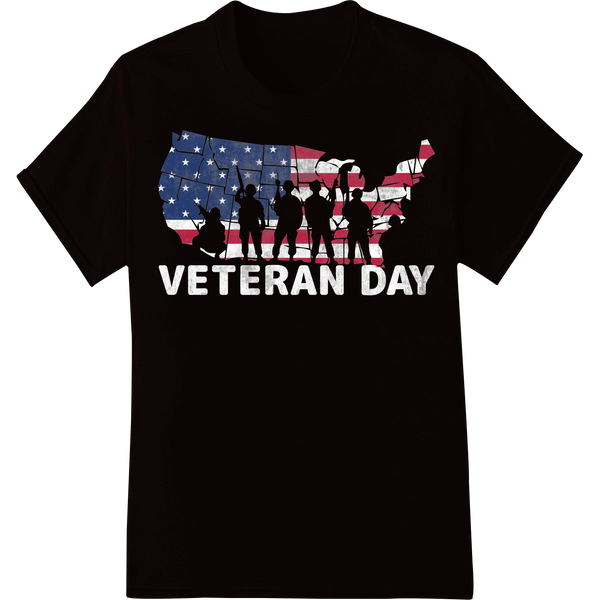 Distressed US Flag 'GOD BLESS THE U.S.A' Patriotic Veteran DTF Print on black shirt - SUPERDTF-DTF Prints-DTF Transfers-Custom DTF Prints