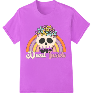 Premium quality print on demand on Day of the Dead Rainbow Skull - Vibrant DTF Print Transfer