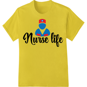 Premium quality print on demand on Vibrant Nurse Life DTF Print Heat Transfer | Super DTF