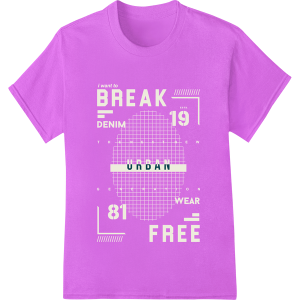 Cutting-edge innovative apparel printing featured on Break Free: Inspiring Typography Heat Transfer Design