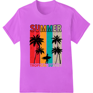 Unique vibrant DTF prints for Summer Tropical Sunset: Embrace the Vibrant Essence