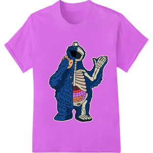 Vibrant custom merchandise print on Spooky Cookie Monster Halloween Super DTF Print Design