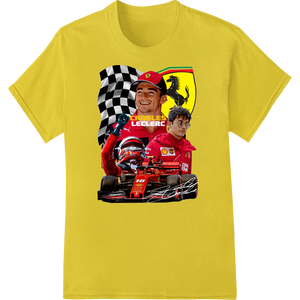 Personalized custom apparel design for Charles Leclerc: The Thrill of Ferrari F1 Racing