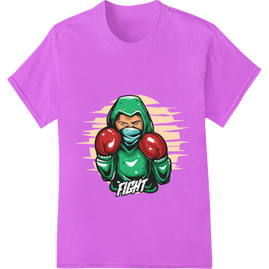 Cutting-edge personalized clothing featured on Fierce Green Boxing Character Ready to Rumble