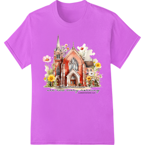 Vibrant bulk t-shirt printing print on Watercolor Church Easter Design - New Every Morning