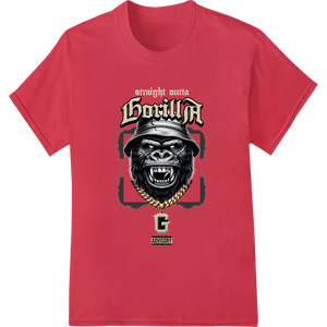 Fierce Gorilla Graphic DTF Print Heat Transfer showcasing advanced custom merchandise technology