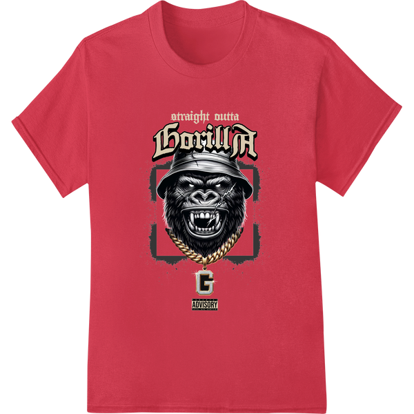 Fierce Gorilla Graphic DTF Print Heat Transfer showcasing advanced custom merchandise technology